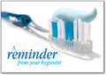 Reminder/Blue Brush Postcard