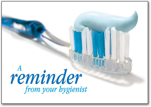 Reminder/Blue Brush Postcard