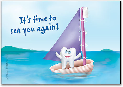 Tooth Sailboat Postcard