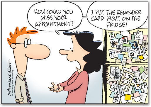 Reminder On Fridge Postcard