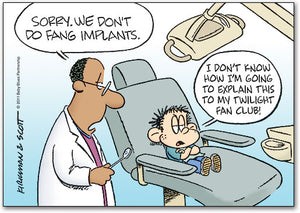 Fang Implants Deluxe Postcard
