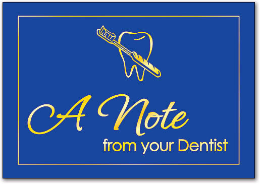Blue/Gold Note Postcard