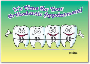 Ortho Four Teeth Postcard