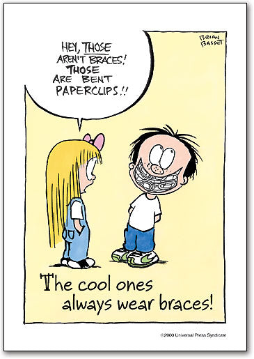 Paperclip Braces Postcard