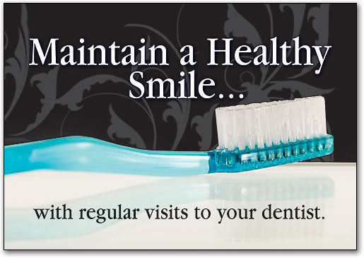 Maintain a Healthy Smile Postcard