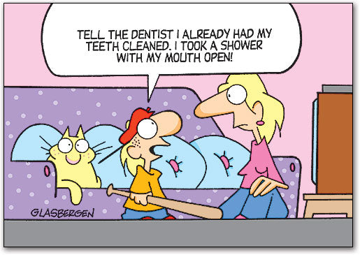 Shower/Mouth Open Postcard