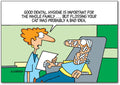 Flossing The Cat Bad Idea Postcard