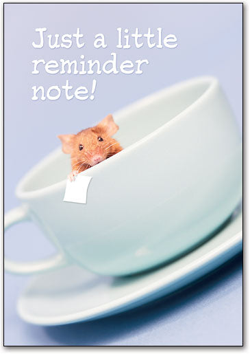 Mouse Reminder Note Postcard