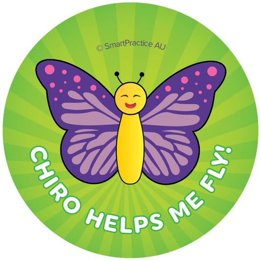 Chiro Butterfly Stickers (100pk)