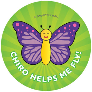 Chiro Butterfly Stickers (100pk)