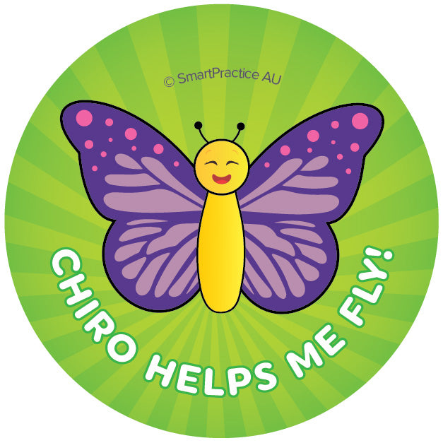 Chiro Butterfly Stickers (100pk)