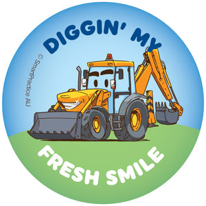 Diggin My Fresh Smile Stickers (100pk)