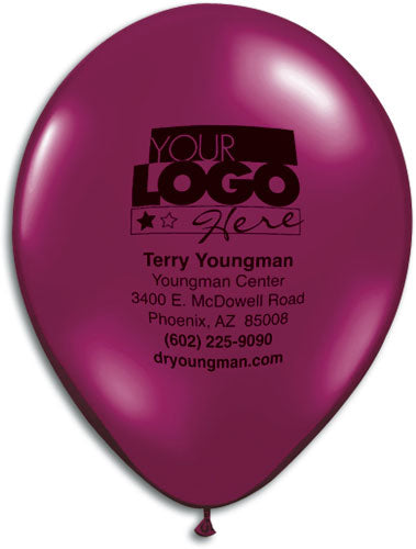 9" Round Jewel and Fashion Colors Personalized Biodegradable Balloon