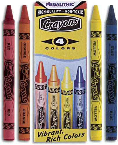Nonpersonalised Crayons 4/pk