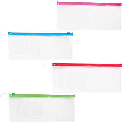 Assorted Colours Zipper Pouches - Non-Personalised