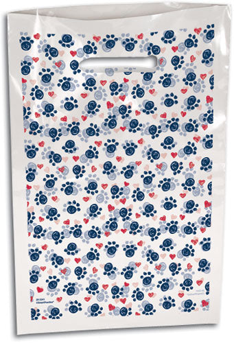 Lovely Paws Scatter Print Plastic Supply Bag