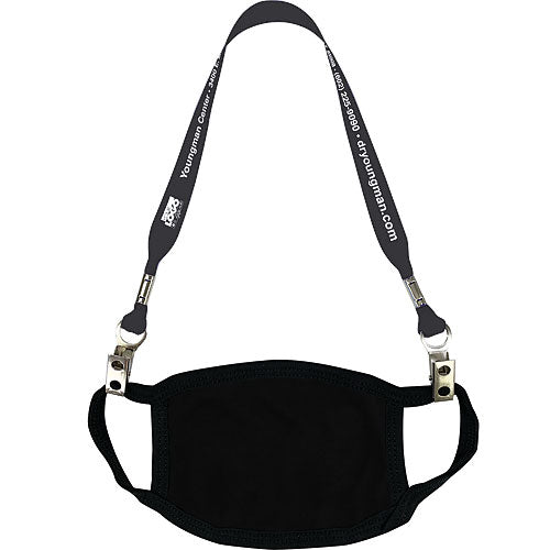 Face Mask Lanyard with Bulldog Clips