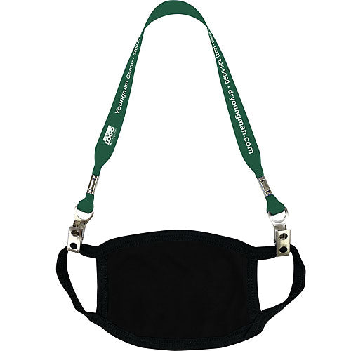 Face Mask Lanyard with Bulldog Clips