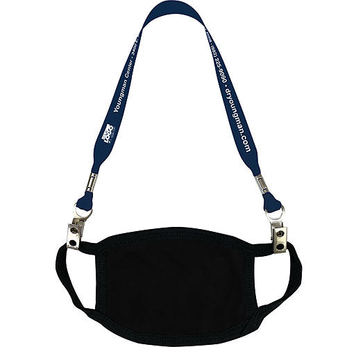 Face Mask Lanyard with Bulldog Clips