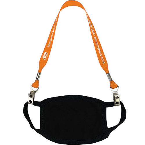 Face Mask Lanyard with Bulldog Clips
