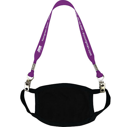 Face Mask Lanyard with Bulldog Clips