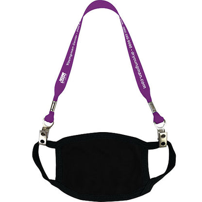 Face Mask Lanyard with Bulldog Clips