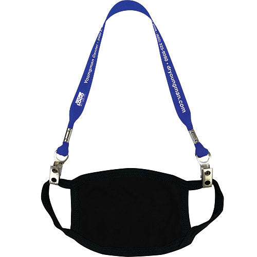 Face Mask Lanyard with Bulldog Clips