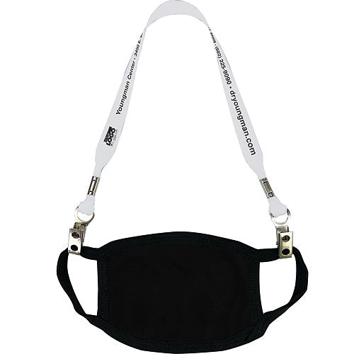 Face Mask Lanyard with Bulldog Clips