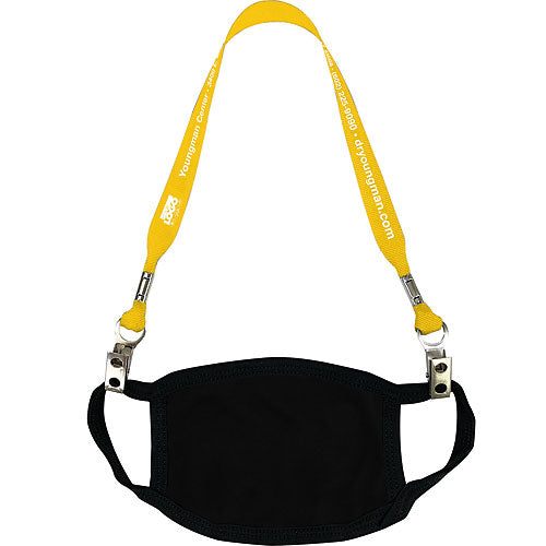 Face Mask Lanyard with Bulldog Clips