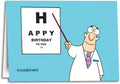 Eye Chart Birthday Folding Card