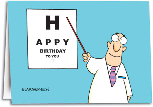 Eye Chart Birthday Folding Card