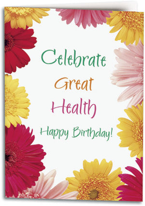 Celebrate Great Health Birthday Folding Card