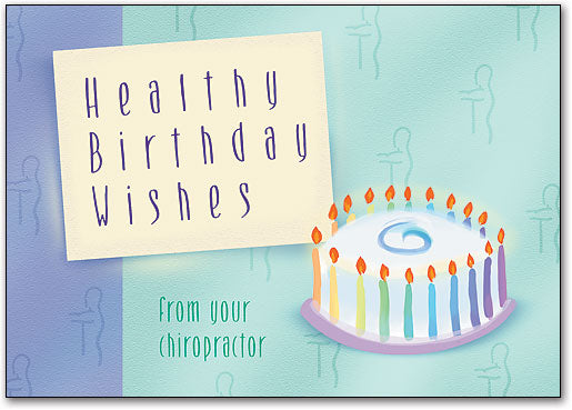 Healthy Birthday Wishes/Chiro Postcard