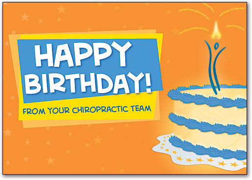 Happy Birthday/Chiro Cake Postcard