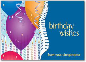Birthday Wishes Spine Postcard