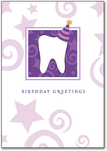 Birthday Tooth/Hat Postcard