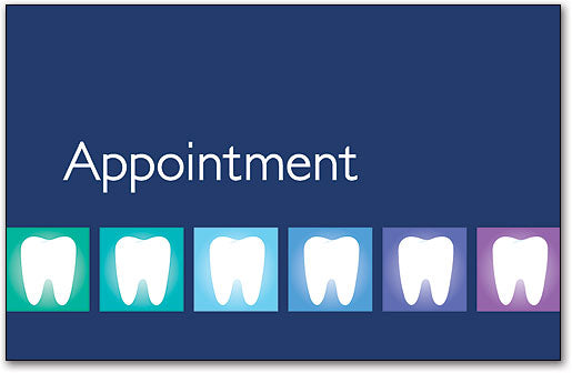 Blue Teeth Appointment Card