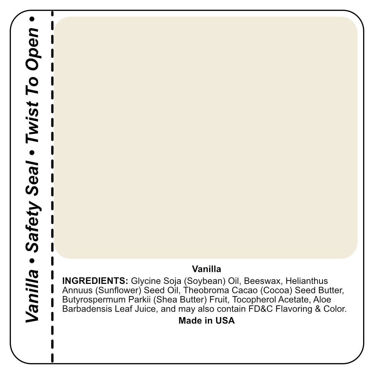Custom Personalised Lip Balm – Vanilla