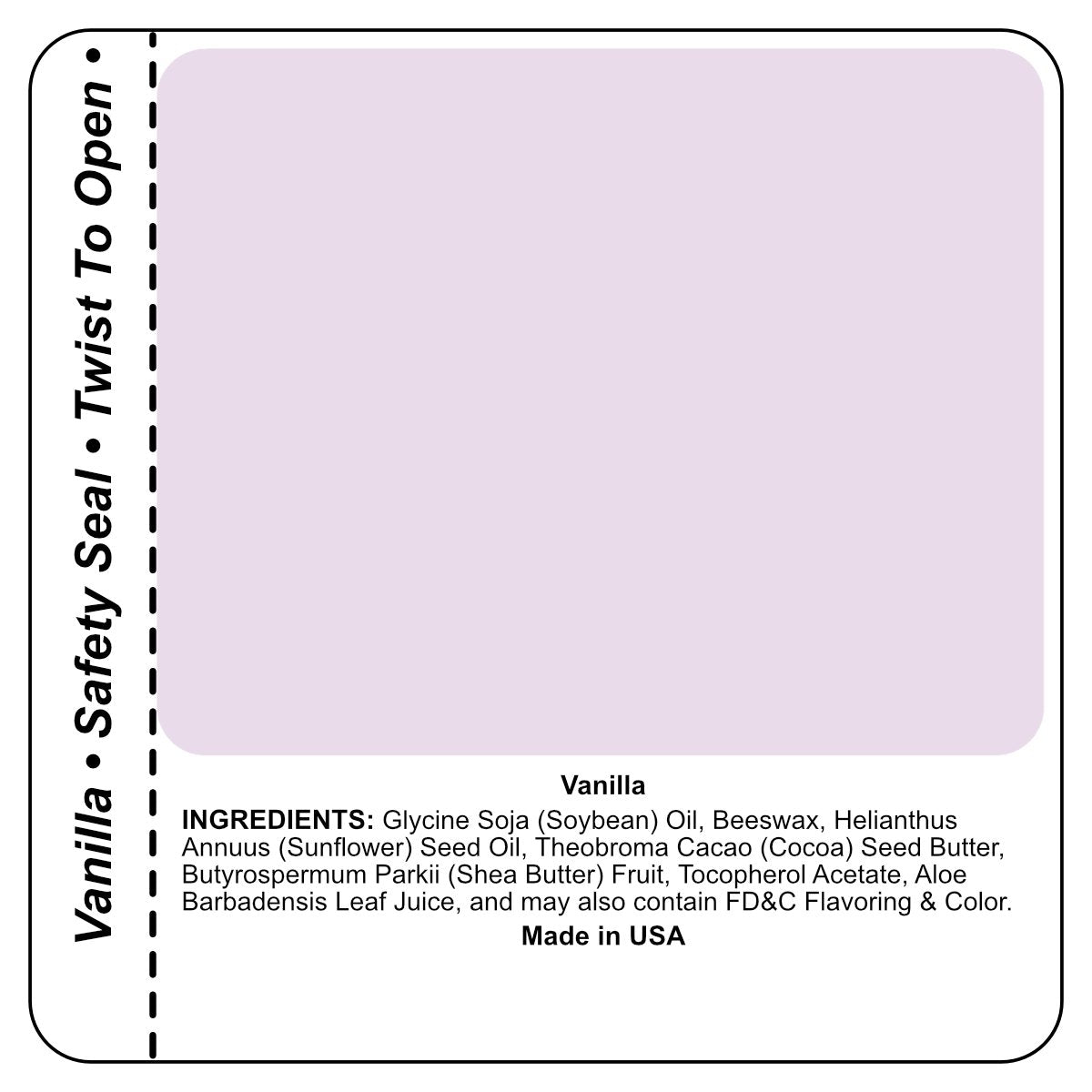 Custom Personalised Lip Balm – Vanilla