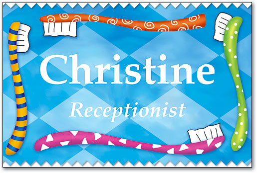Brushes in Word Name Badge