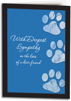 Deepest Sympathy/Paws Folding Card