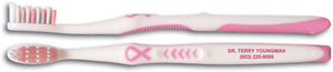 Pink Ribbon Adult Toothbrush Kit
