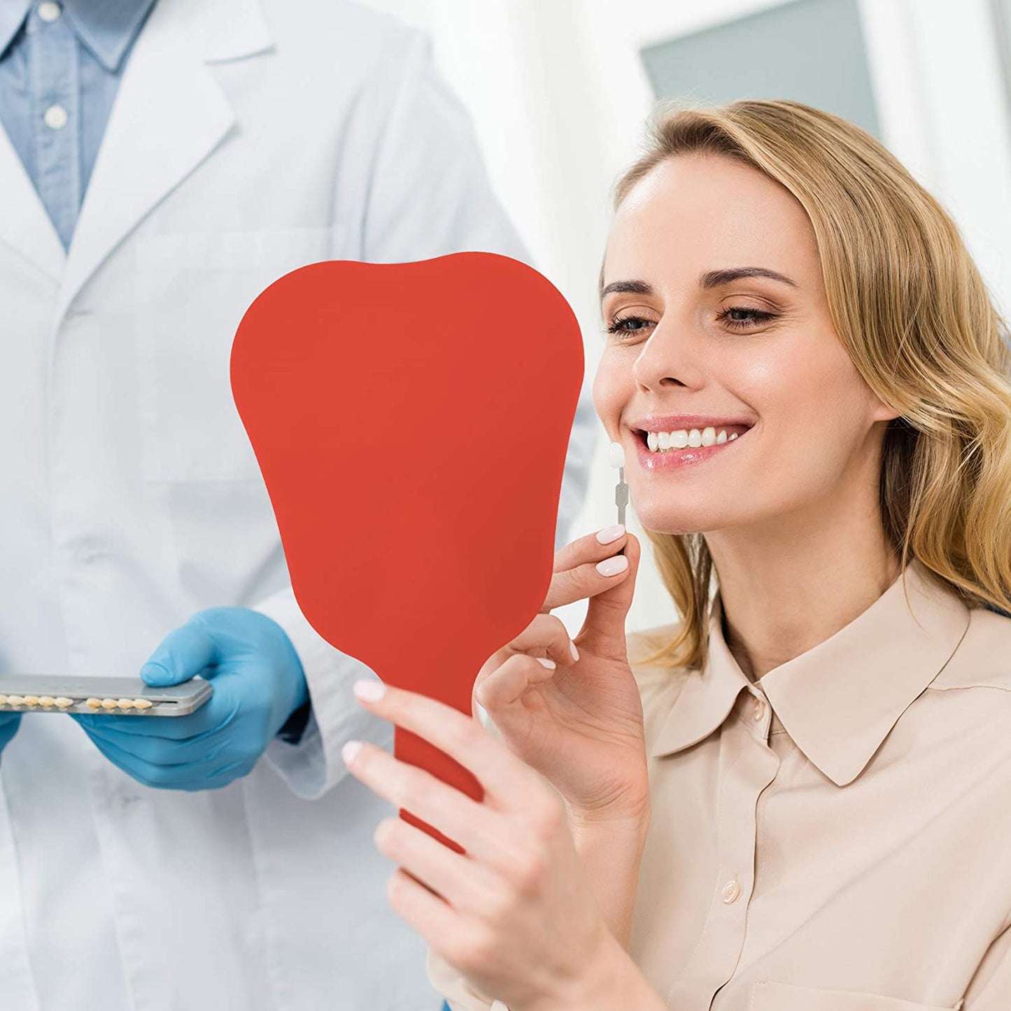 Tooth Shape Dental Hand Mirrors