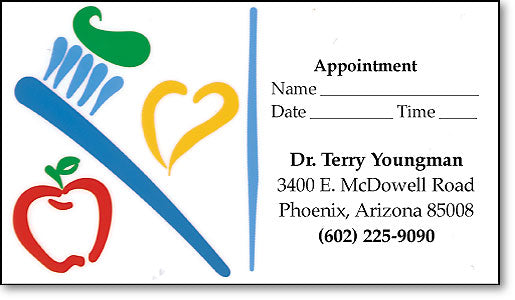 Heart and Apple Appointment Business Card