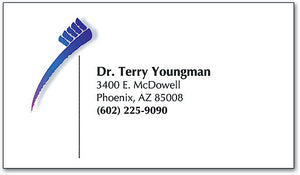 Contemporary Toothbrush Appointment Business Card
