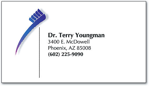 Contemporary Toothbrush Appointment Business Card