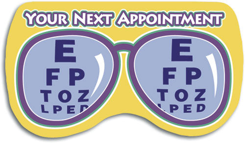 Eyeglasses Die-Cut Appointment Business Card
