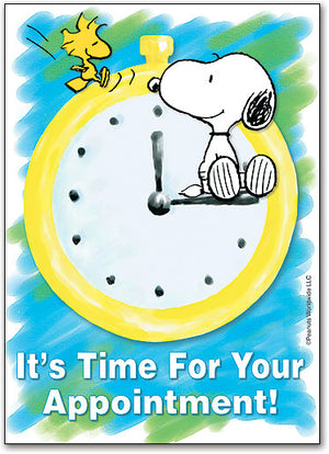 Snoopy's Clock Postcard