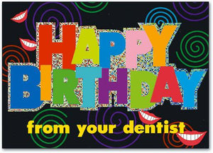 Happy Birthday Dentist Postcard