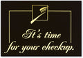 Black & Gold Checkup Postcard